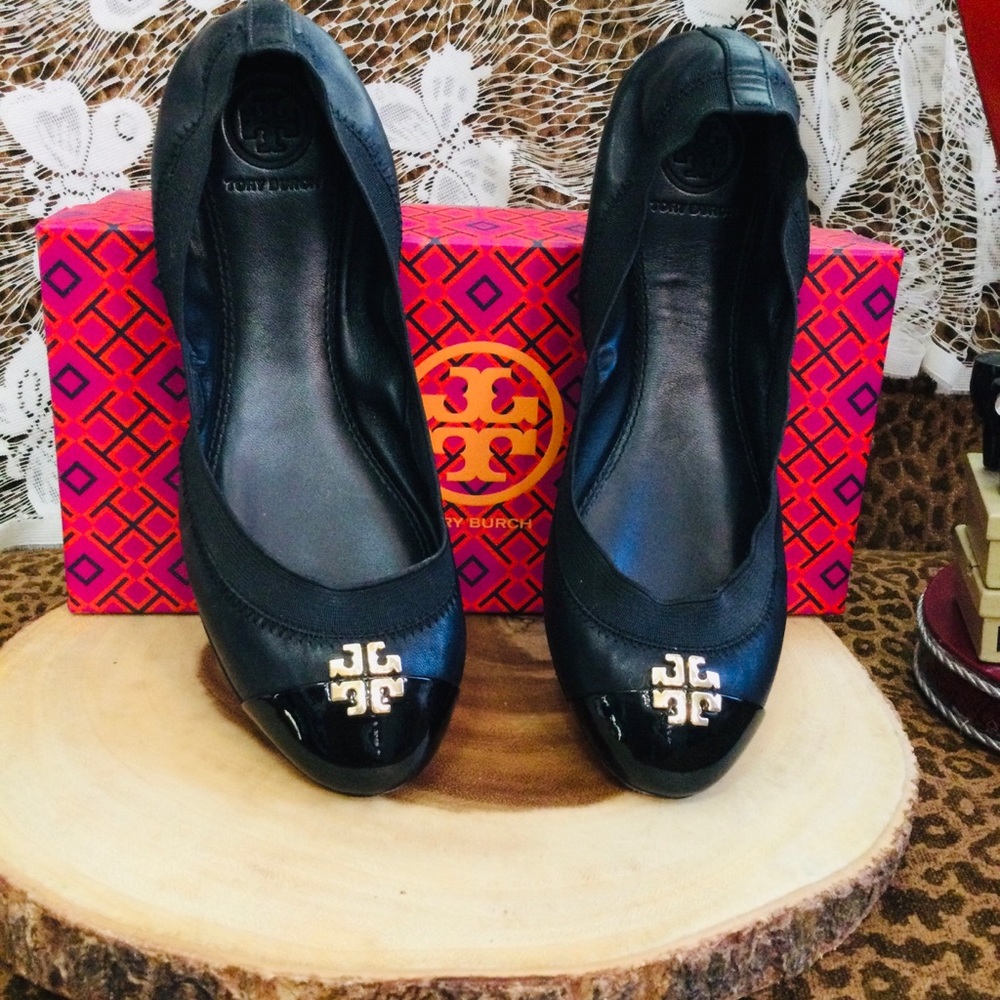 Tory Burch Womens Black Jolie Ballet Flats!